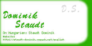 dominik staudt business card